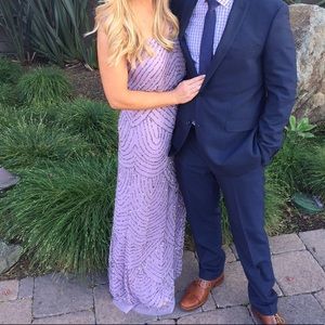 Adrianna Papell beaded blouson gown